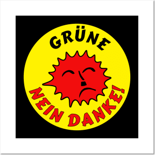 Gruene Nein Danke! (Rot) Posters and Art